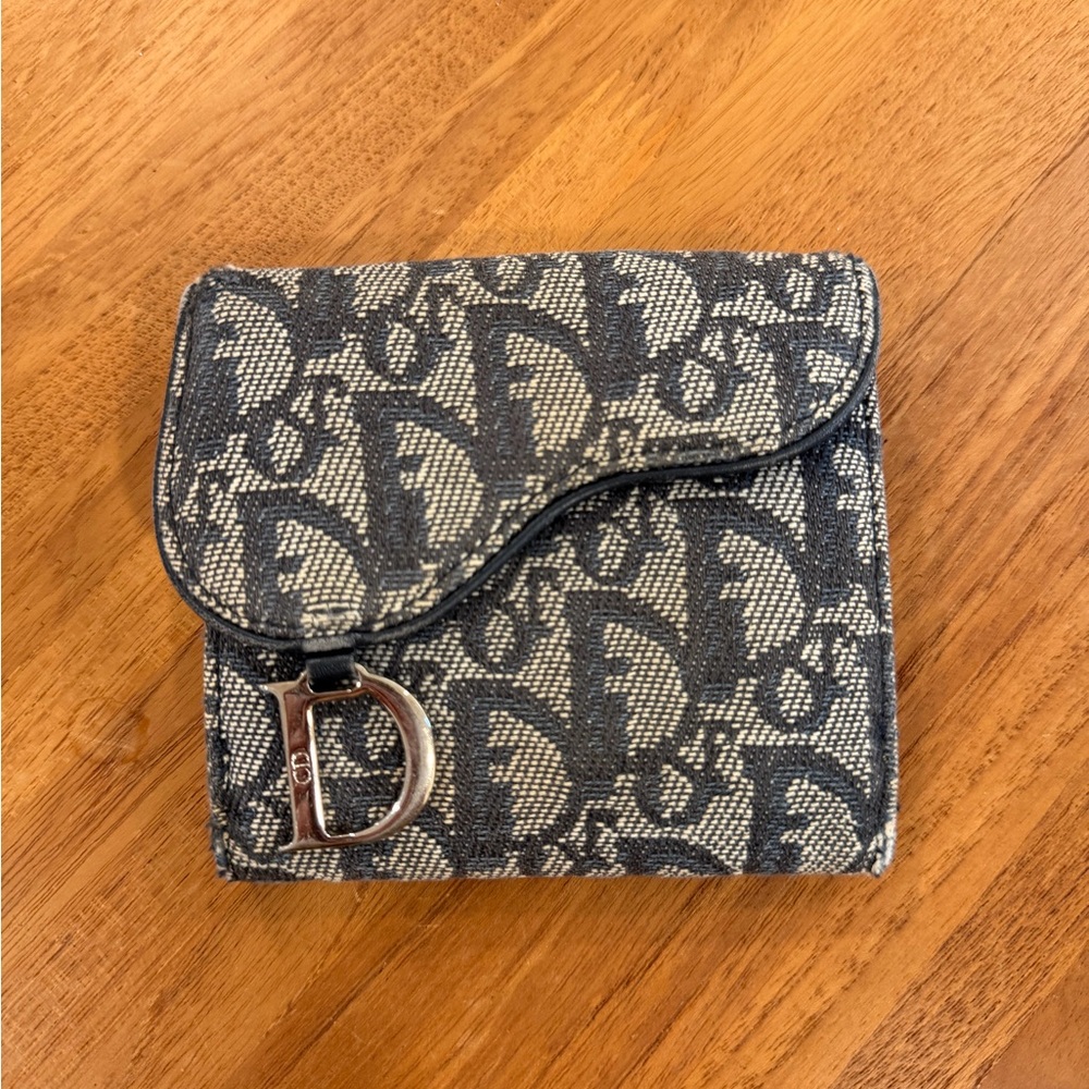 Dior Blue vintage Monogram Wallet